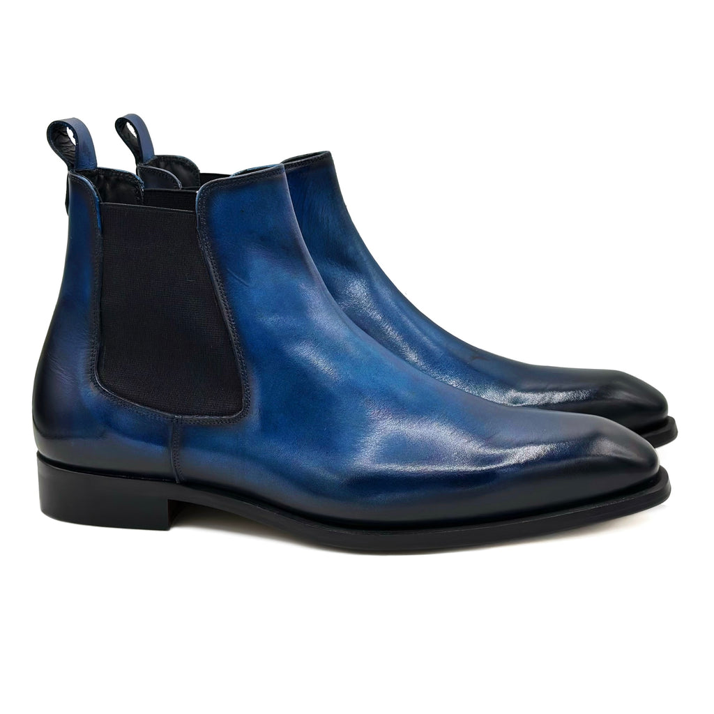 Chelsea Boots Stivaletti Donna Blu Stivaletti Tacco Basso