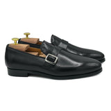 Highbury I Mocassini con fibbia in pelle nera di Virgilio hoes 01