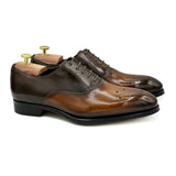 Leicester I Francesine da uomo in pelle marrone scarpe classiche di Virgilio 01