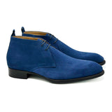 Liverpool III Polacchine in pelle scamosciata blu stivaletti da uomo di Virgilio 01