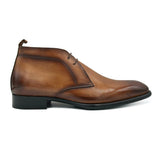 Liverpool IV Polacchine in pelle marrone stivaletti da uomo di Virgilio 02