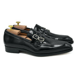 Milano II Scarpe con doppia fibbia in pelle nera di Virgilio shoes 01