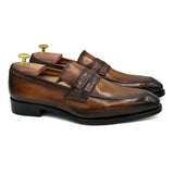 Richard III Mocassini in pelle marrone scarpe da uomo di Virgilio shoes 01