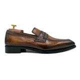 Richard III Mocassini in pelle marrone scarpe da uomo di Virgilio shoes 02