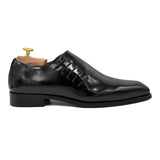 Richmond II Francesine in pelle nera con allacciatura laterale Scarpe Wholecut da uomo di Virgilio 02