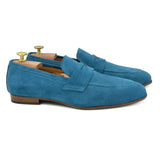 Sanremo III Mocassini da uomo in pelle scamosciata blu scarpe classiche di Virgilio 01