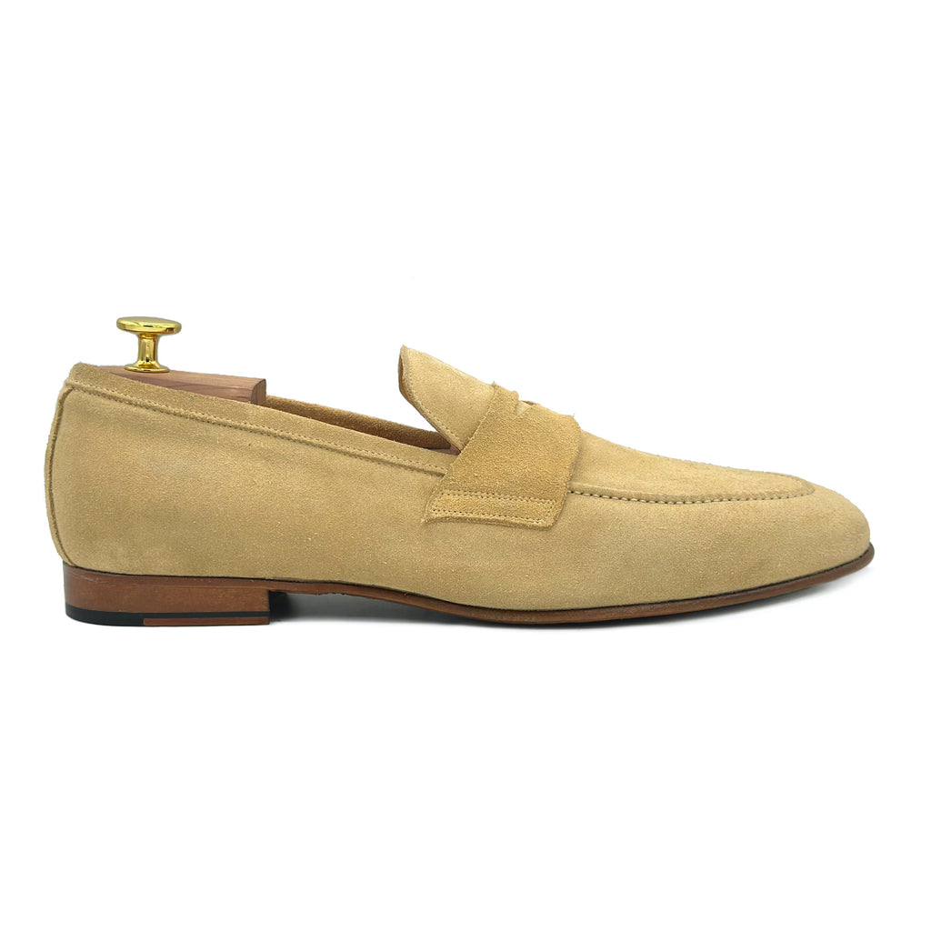 BOSS - Mocassini penny in pelle scamosciata - Beige BOSS - Mocassini penny in pelle scamosciata - Beige