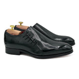 Trafalgar II Francesina con lacci laterali in pelle nera scarpe di Virgilio 01