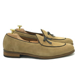 Belgian Loafers in pelle scamosciata beige di Virgilio 2