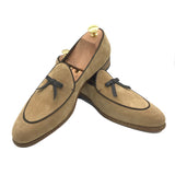 Belgian Loafers in pelle scamosciata beige di Virgilio 3