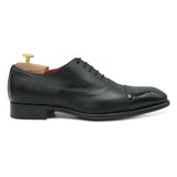 Charles I Francesine in pelle nera brogue scarpe classiche da uomo di Virgilio 02