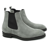 Chelsea I stivaletti in pelle scamosciata grigia scarpe da uomo di Virgilio 01