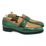 Essex I Mocassini da uomo con bendina in pelle bicolore scarpe di Virgilio 01