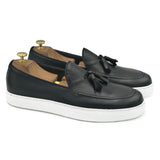 Iago I Sneakers con nappine in pelle nera di Virgilio scarpe 01