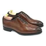 Jacques I Wholecut in pelle marrone scarpe da uomo per cerimonia di virgilio 01