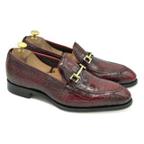 Versailles I Mocassini da uomo con morsetto in pelle abrasivata bordeaux scarpe di Virgilio shoes 01