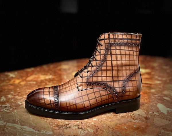 Dublin III Stivaletti invernali da uomo in pelle marrone di Virgilio shoes 01