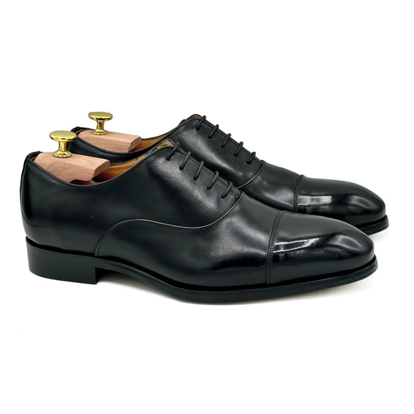 Duke I Francesine in pelle nera di Virgilio scarpe classiche uomo 01
