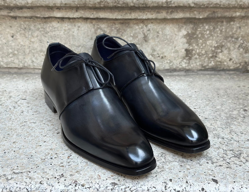 Holmes I Derby in pelle grigia scarpe classiche da uomo di Virgilio