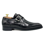 Lancaster II Scarpe con Fibbia singola in pelle nera di Virgilio shoes 02