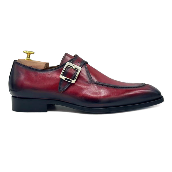 Regent III Fibbia singola in pelle rossa scarpe classiche da uomo di Virgilio shoes 02