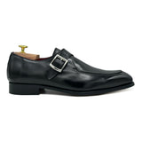Regent V Fibbia singola in pelle nera scarpe classiche di Virgilio 02