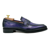 Richard V Mocassini in pelle viola scarpe da uomo di Virgilio shoes 02