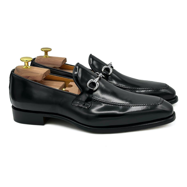 Siena I Mocassini in pelle spazzolata nera scarpe classiche da uomo di Virgilio 01