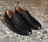 Taormina I Mocassini da uomo in pelle nera di Virgilio Shoes 01