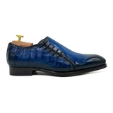 Trafalgar I Scarpe stringate in pelle blu calzature classiche da uomo 02