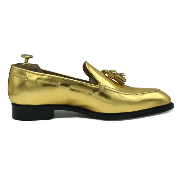 oro con nappine loafers di Virgilio scarpe 02