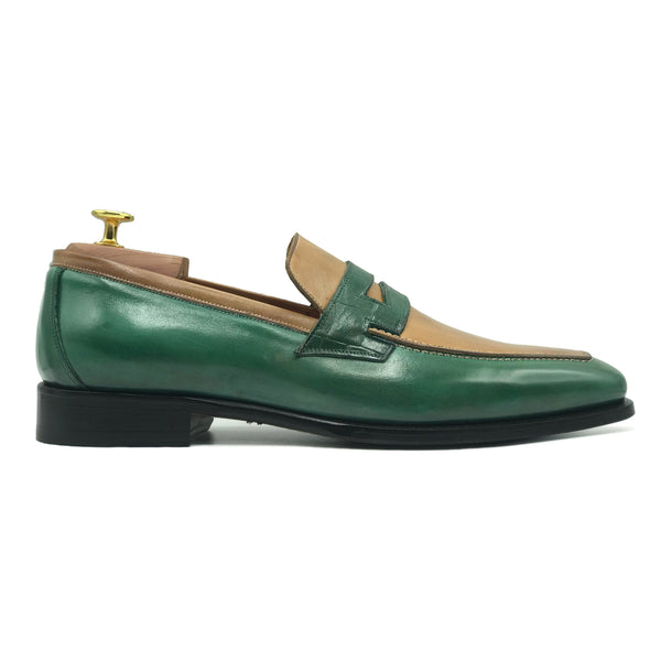 Essex I Mocassini da uomo con bendina in pelle bicolore scarpe di Virgilio 02