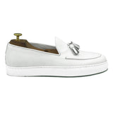Iago III Sneakers con nappine in pelle bianca di Virgilio scarpe 02